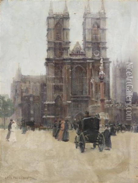 Westminster Abbey Oil Painting - Paul Cornoyer