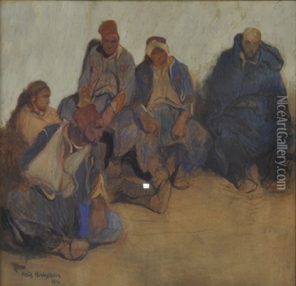 Kriegsgefangene Algerier Oil Painting - Hans Kohlschein