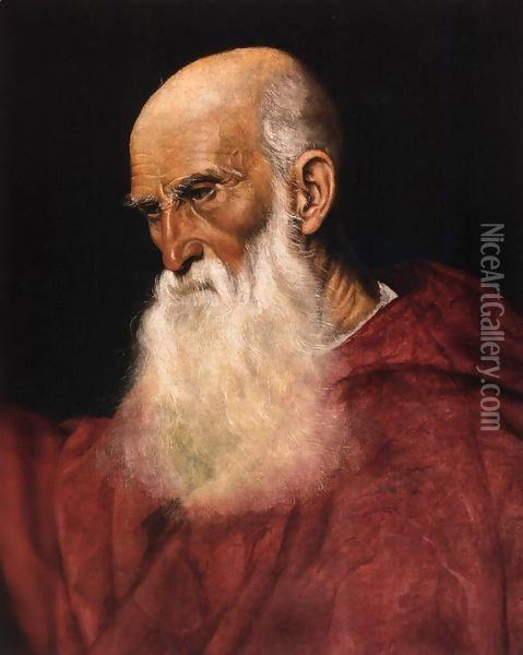 Portrait of a Cardinal Oil Painting - Jacopo Bassano (Jacopo da Ponte)