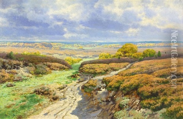 Path Through The Valley Oil Painting - William Franklin Jackson