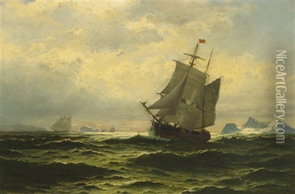 Arctic Whalers Homeward Bound Oil Painting - William Bradford