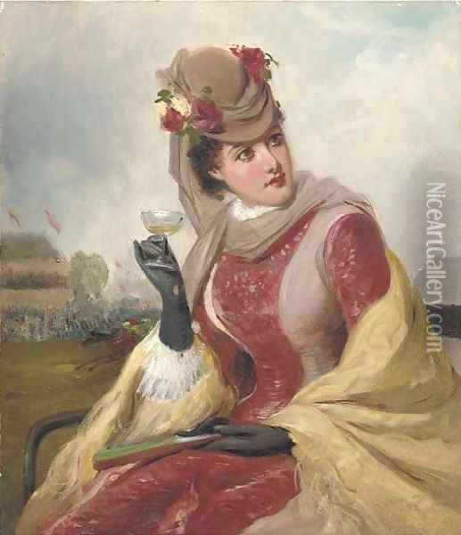 A toast to Lady Luck Oil Painting - William Powell Frith