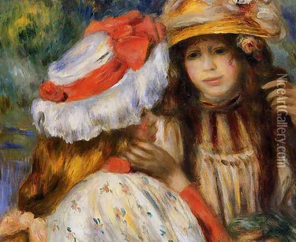 Two Sisters Oil Painting - Pierre Auguste Renoir