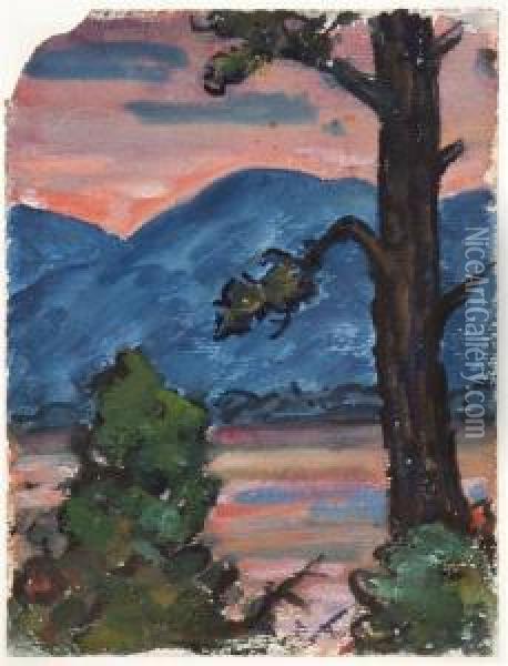 Evening At Altean Lake Oil Painting - Charles Hovey Pepper