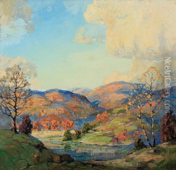 Autumn Landscape Oil Painting - Walter Koeniger