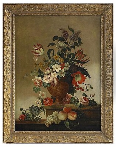 Blomsterstilleben Oil Painting - Pieter Faes