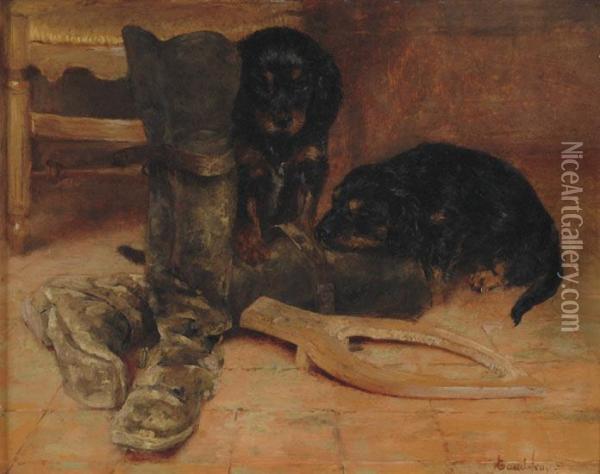Aux Pieds Du Maitre Oil Painting - Alphonse Gaudefroy