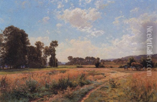 Summer In The Chevreuse Valley Oil Painting - Albert Gabriel Rigolot