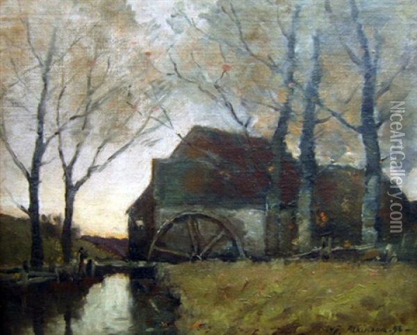 The Old Mill Oil Painting - William Edwin Atkinson