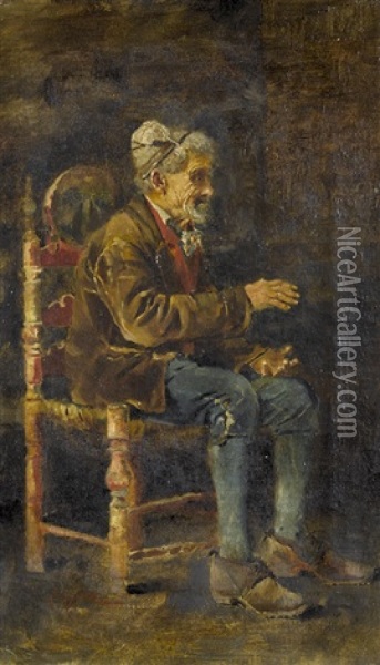 Bildnis Eines Sitzenden Alten Mannes Oil Painting - Vincenzo Loria