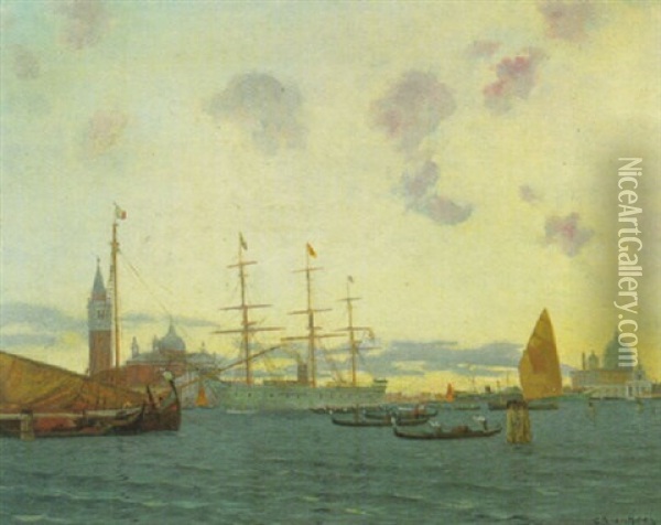 Venedig Oil Painting - Gustav Adolf Van Hees