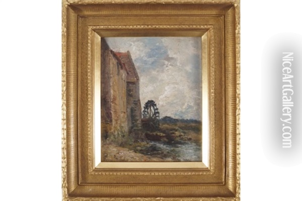 The Watermill Oil Painting - Georges Villain