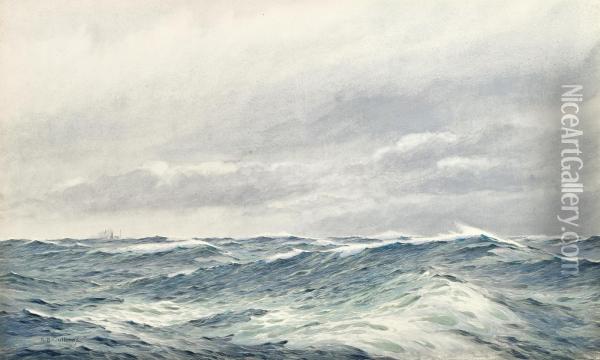 Rolling Waves Oil Painting - Alma Claude Burlton Cull