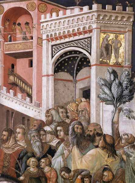 Entry of Christ into Jerusalem (detail-2) c. 1320 Oil Painting - Pietro Lorenzetti