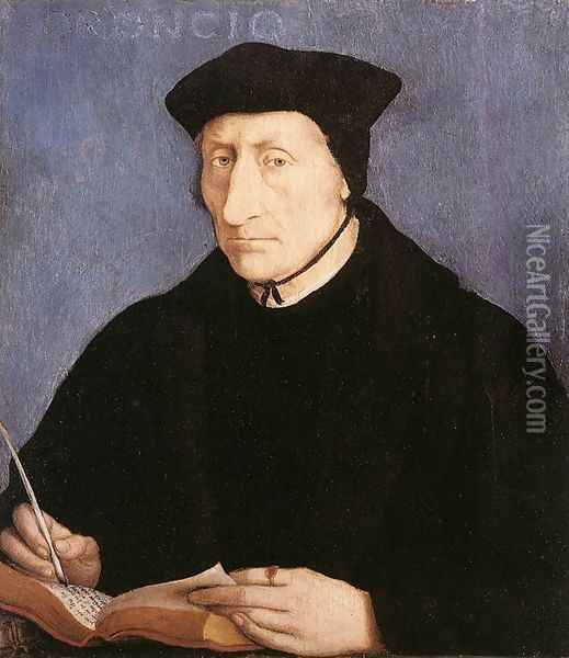 Guillaume Bude c. 1536 Oil Painting - Jean Clouet