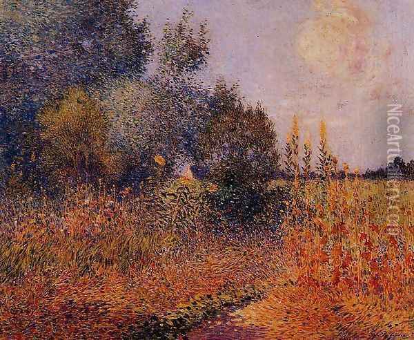 Flower Garden at Kervaudu Oil Painting - Ferdinand Loyen Du Puigaudeau