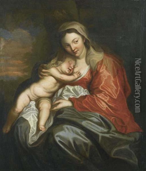 Maria Mit Kind. Oil Painting - Sir Anthony Van Dyck