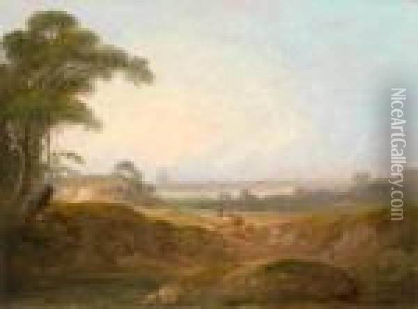 Hirten In Der Romischen Campagna Oil Painting - John Rathbone