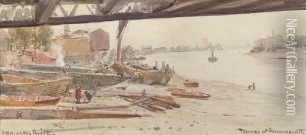 Thames At Hammersmith Oil Painting - Horace Van Ruith