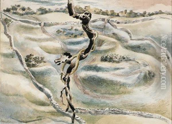 Object At Scarbank Oil Painting - Paul Nash