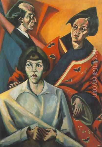 Working Class Family 1921 Oil Painting - Lajos Tihanyi
