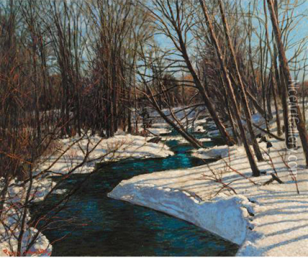 Afternoon Shadows Oil Painting - Franz Hans Johnston
