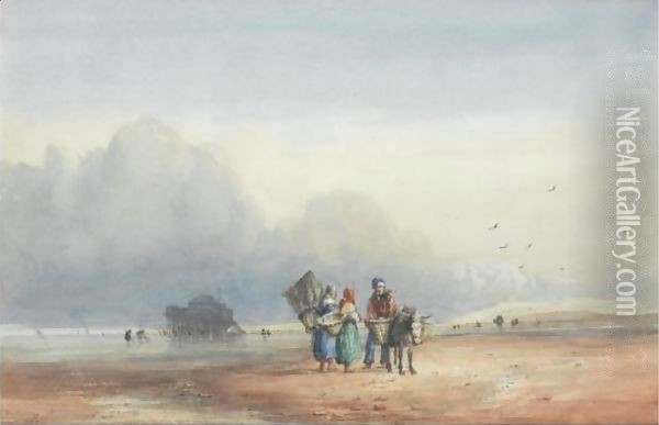 Fort Rouge, Normandy Oil Painting - David Cox