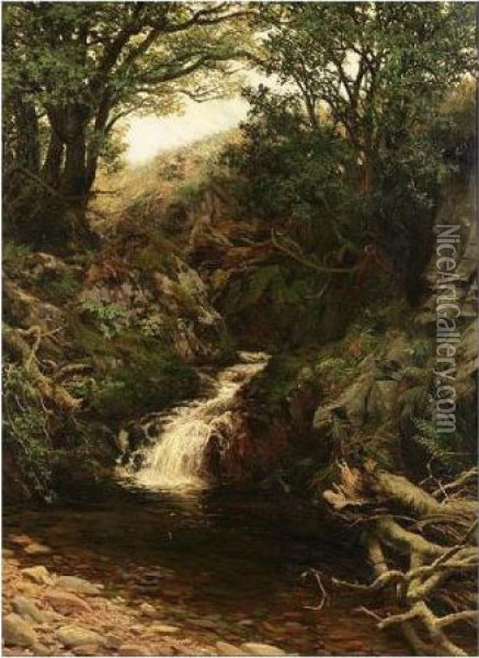 The Flowing Stream Oil Painting - David Farquharson