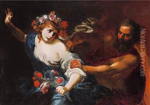 The Abduction Of Proserpine Oil Painting - Simone Pignoni