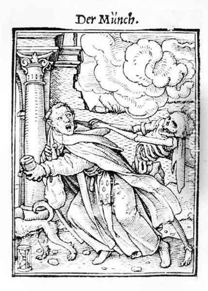 Death and the Mendicant Friar Oil Painting - Hans Holbein the Younger
