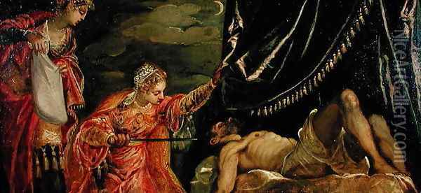 Judith and Holofernes Oil Painting - Jacopo Tintoretto (Robusti)