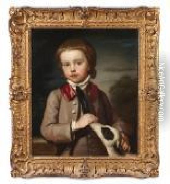 A Portrait Of A Young Boy, Thought To Beanthony Penruddock Oil Painting - Nathaniel Hone