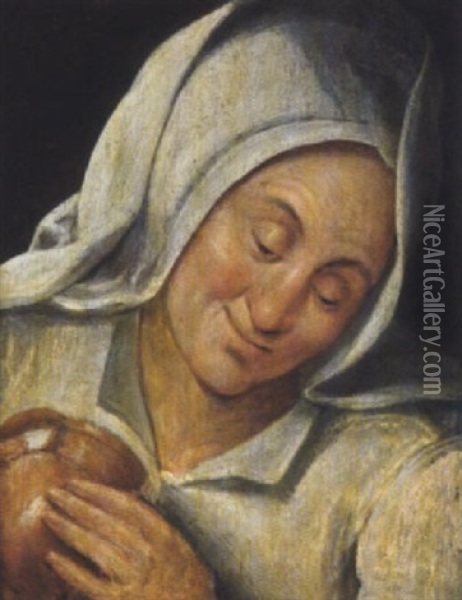 Bauersfrau Mit Einem Bierkrug Oil Painting - Pieter Balten