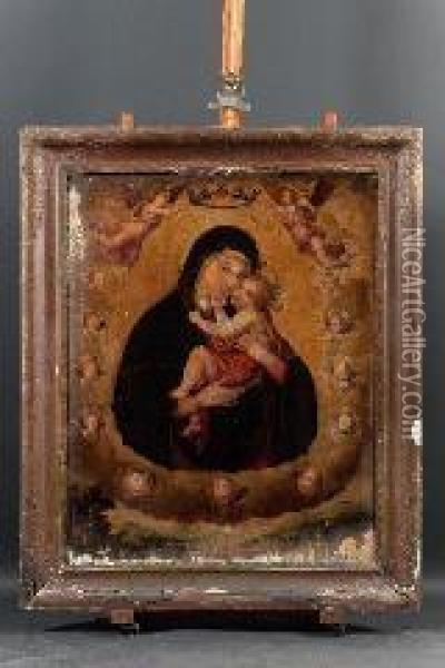 Madonna Del Carmine Oil Painting - Giovanni Antonio Molineri