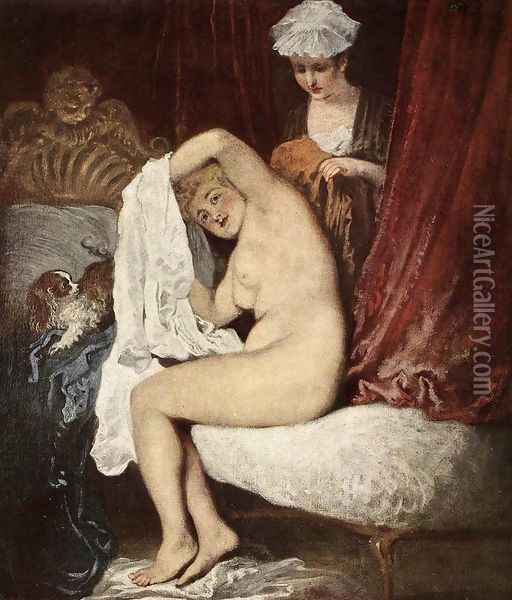 The Toilette Oil Painting - Jean-Antoine Watteau