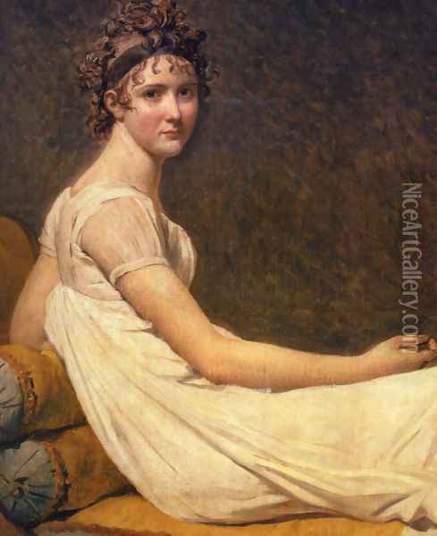 Madame Recamier Oil Painting - Jacques Louis David
