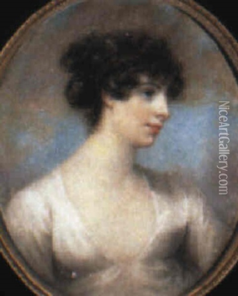 Mrs Robert Plampin, Nee Fanny Milchel Oil Painting - Adam Buck