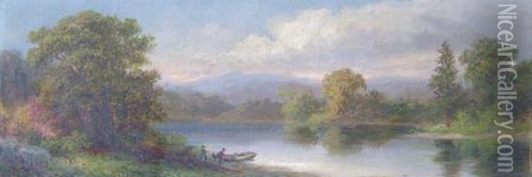 A Susquehanna Scene Oil Painting - Xanthus Russell Smith