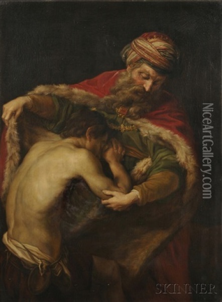 The Return Of The Prodigal Son Oil Painting - Pompeo Girolamo Batoni