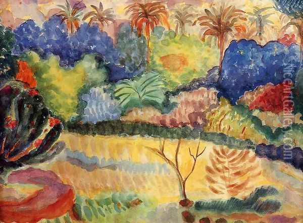 Tahitian Landscape Oil Painting - Paul Gauguin