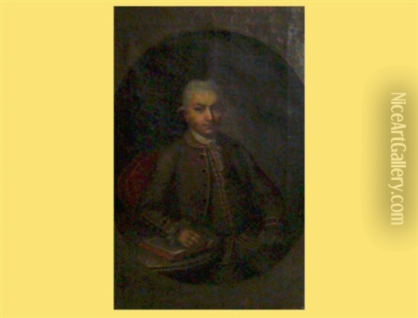 Bildnis Eines Mannes Mit Buch Oil Painting - Johann Jakob Kleeman