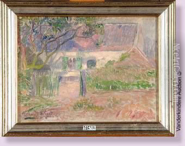 Maison A Meirelbeke Oil Painting - Anna de Weert