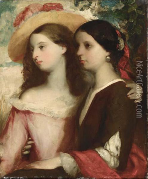 Friends Oil Painting - William Etty