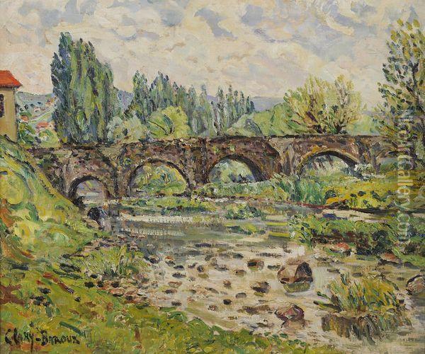 Paysage Au Pont Oil Painting - Adolphe Clary-Baroux