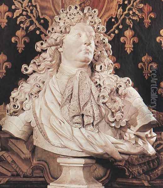 King Louis XIV Oil Painting - Antoine Coysevox