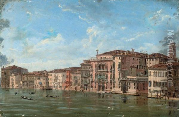 A View Of The Grand Canal, Venice Oil Painting - Francesco Guardi
