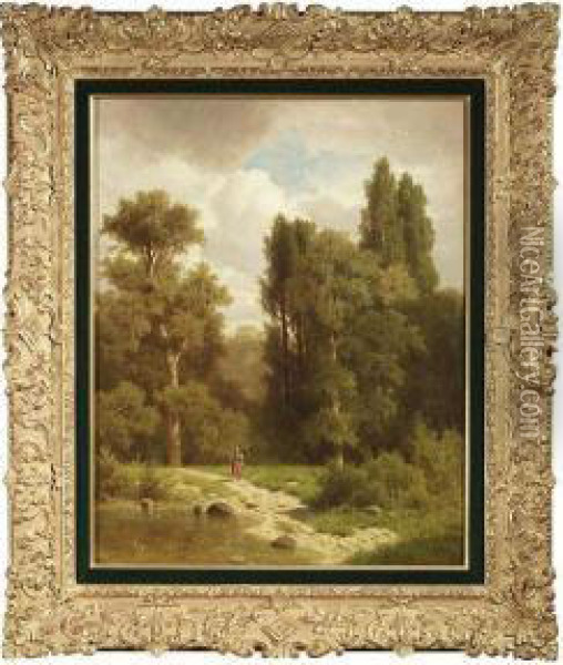 Clearing Atsunlight Oil Painting - Adolf Chwala
