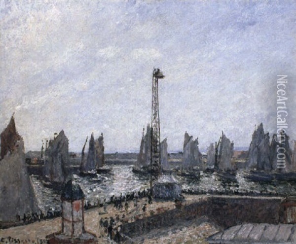 Avant-port Et Anse Des Pilotes, Le Havre Oil Painting - Camille Pissarro