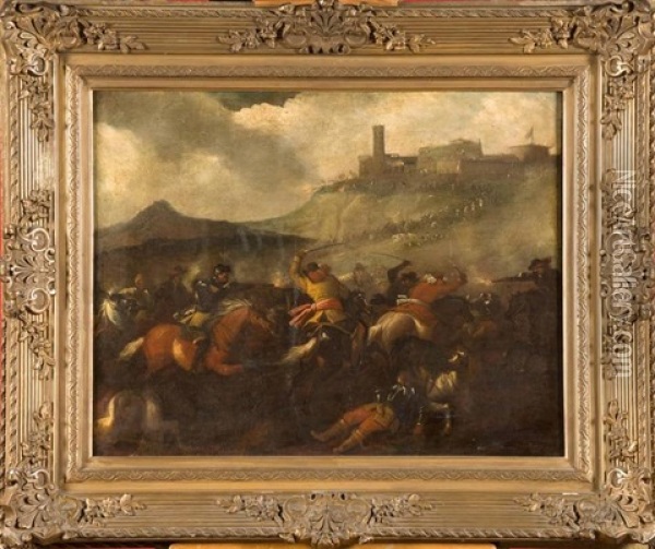 Scene De Bataille Oil Painting - Jan van Huchtenburg