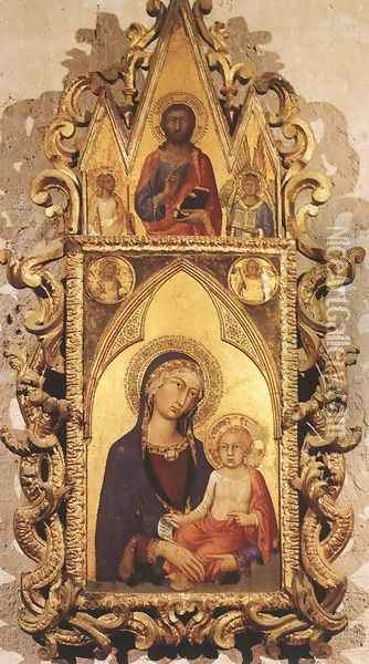 Madonna and Child with Angels and the Saviour 1320 Oil Painting - Louis de Silvestre